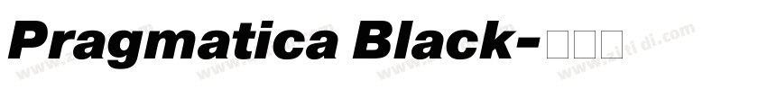 Pragmatica Black字体转换